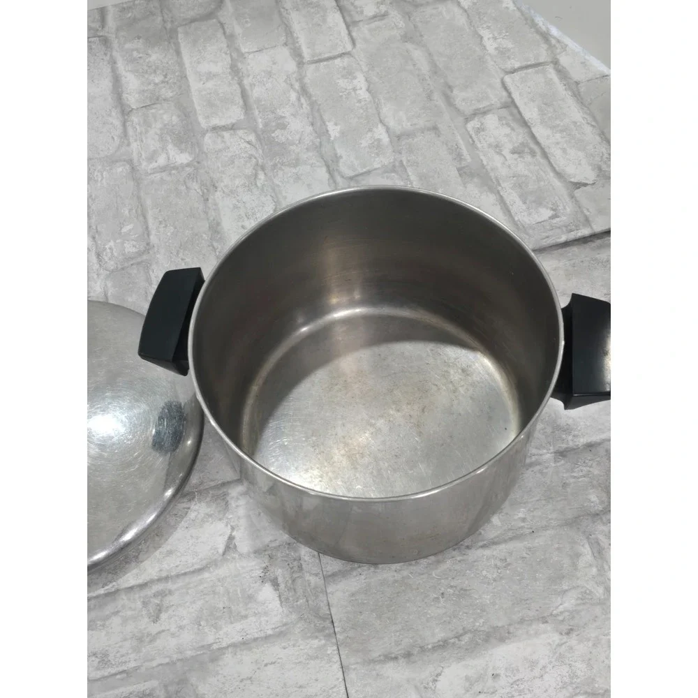 VTG 4 Piece 1960s Revere‎ Ware 1801 Copper Bottom 6QT & 4 1/2QT Stock Pot w/lids